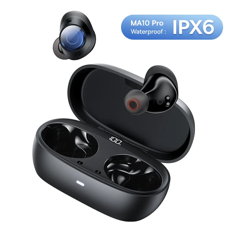 Bowie MA10 Pro ANC Wireless Earphones 48Db Hybrid ANC Bluetooth 5.3 Earbuds IPX6 Waterproof 4-Mics ENC Sports Headphones
