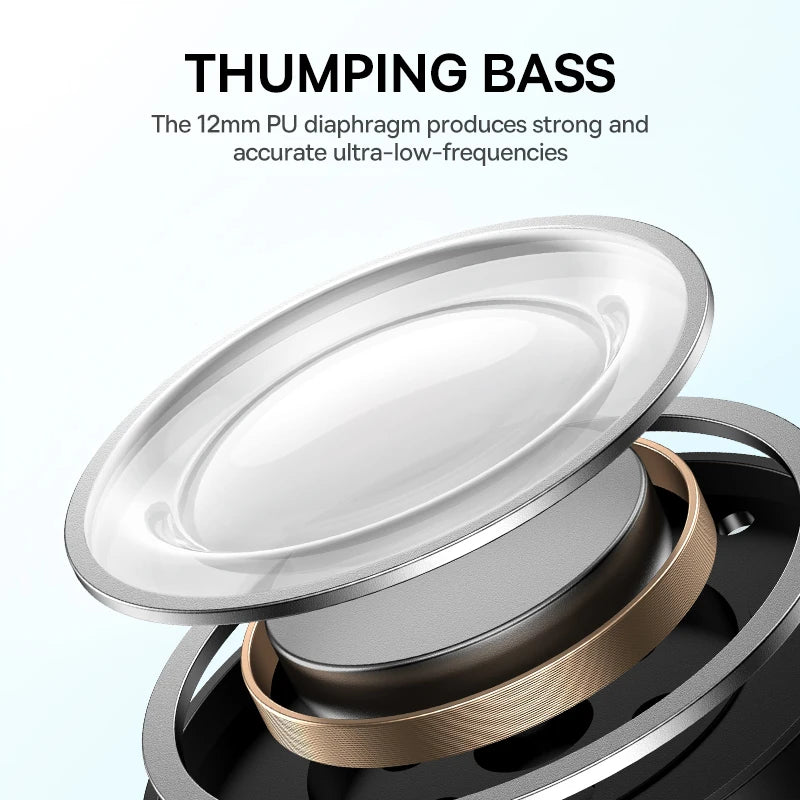 Bowie E19 Wireless Earphones Bluetooth 5.3 Big Bass 12Mm Drivers IPX5 Waterproof Earbuds 33Hrs Battery Life Headphones