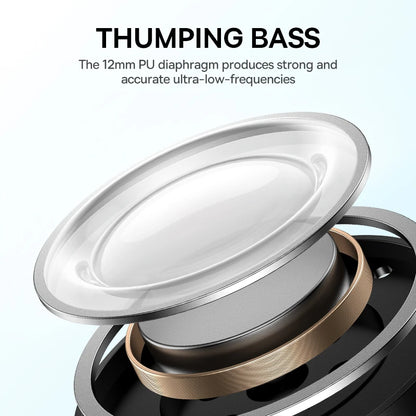 Bowie E19 Wireless Earphones Bluetooth 5.3 Big Bass 12Mm Drivers IPX5 Waterproof Earbuds 33Hrs Battery Life Headphones