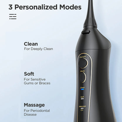Water Dental Flosser Teeth Portable Cordless USB Oral Irrigator Cleaner IPX7 Waterproof Electric Toothbrush Set Home