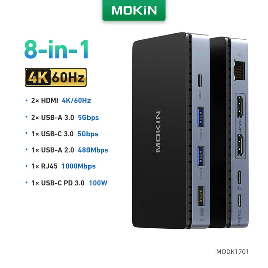 USB C Hub Usb Type C Laptop Docking Station Multi-Port Adapter HDMI RJ45 PD3.0 USB-A 2.0 3.0 SD/TF DP for Macbook Windows