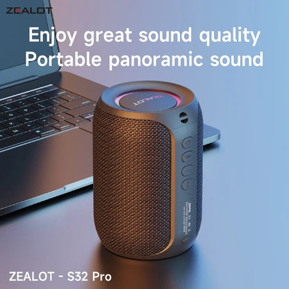 S32 Pro Bluetooth Wireless Outdoor Portable Subwoofer Speaker Waterproof IPX6 Dual Pairing 3600Mah Wireless Speaker