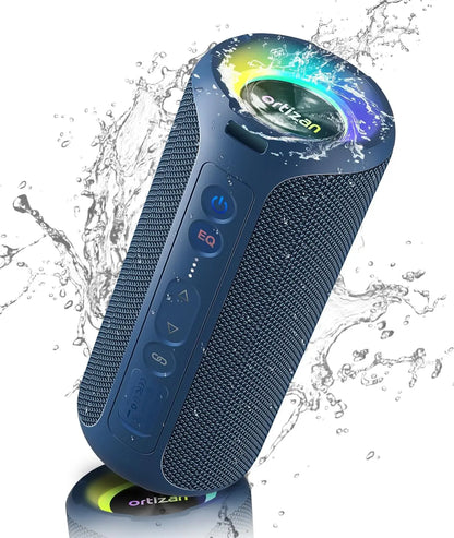 X8 Pro Bluetooth Speaker Portable with 40W Stereo Sound,Rich Bass,Ipx7 Waterproof, 30H Playtime, Mixed Color Lights,3 EQ