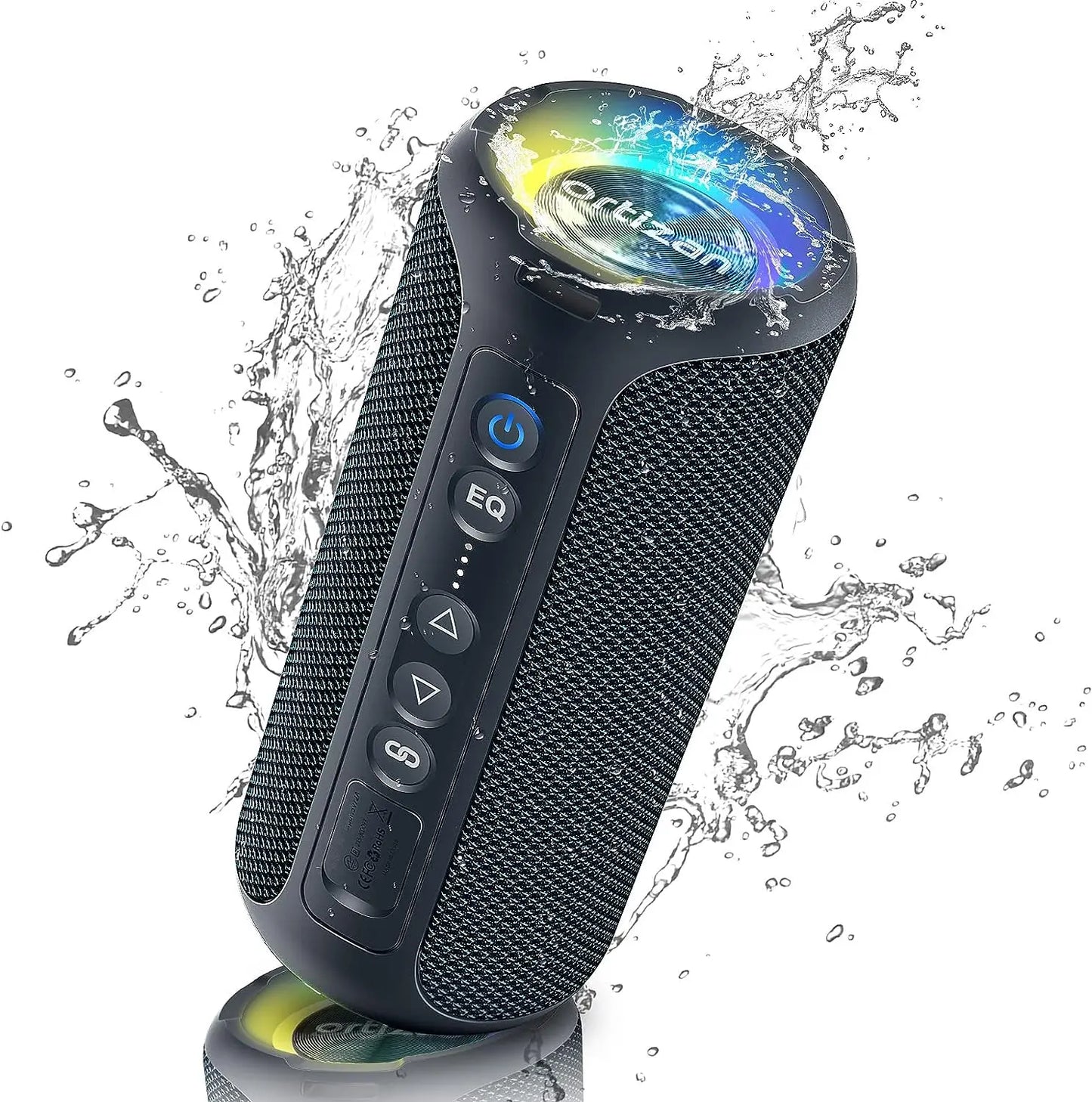 X8 Pro Bluetooth Speaker Portable with 40W Stereo Sound,Rich Bass,Ipx7 Waterproof, 30H Playtime, Mixed Color Lights,3 EQ