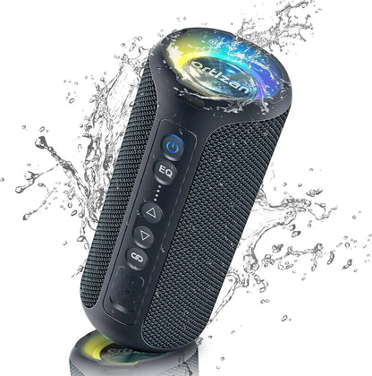 X8 Pro Bluetooth Speaker Portable with 40W Stereo Sound,Rich Bass,Ipx7 Waterproof, 30H Playtime, Mixed Color Lights,3 EQ