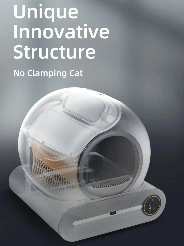 Tonepie 65L Automatic Smart Cat Litter Box Self Cleaning Fully Enclosed Cat Litter Box Pet Toilet Litter Tray English Versions