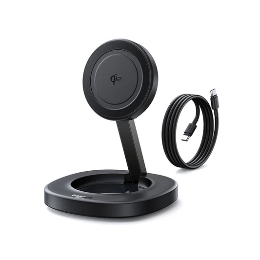 Baseus Qi2 15W Foldable Wireless Charger Stand Magnetic Adjustable Viewing Angle for Iphone 16 15 14 13 Airpods 2Nd 3Rd Gen Pro