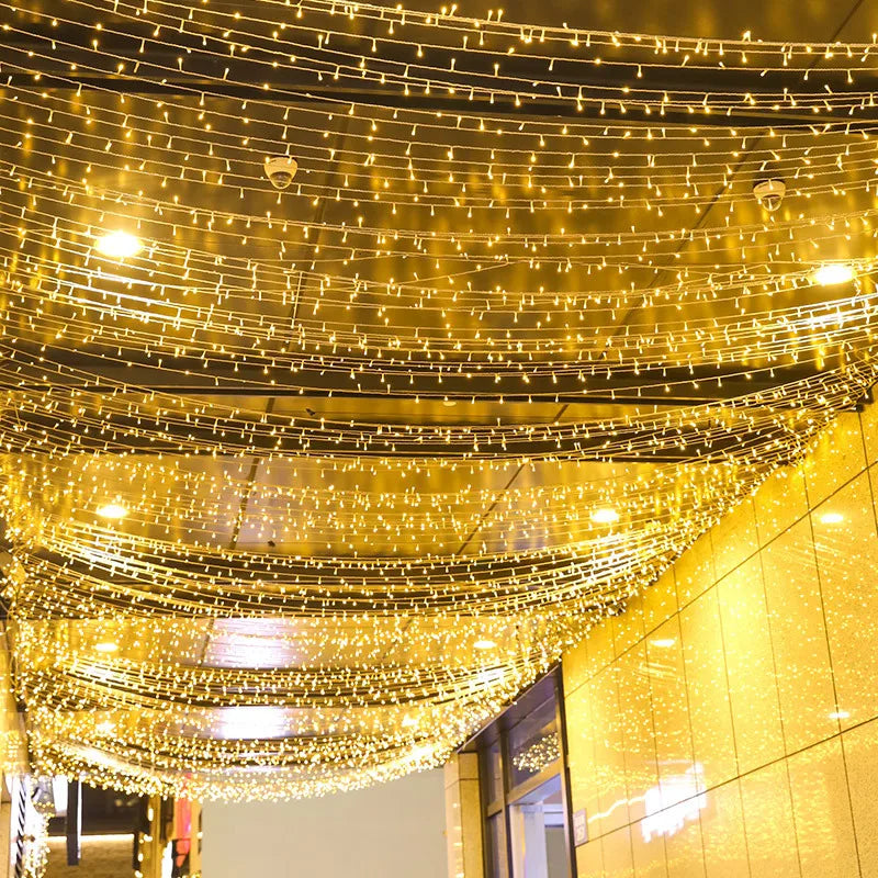 LED Garland String Lights 10M 30M 50M 100M Christmas Tree Wedding Decoration Waterproof Fairy Light Indoor Outdoor 220V EU Lamp