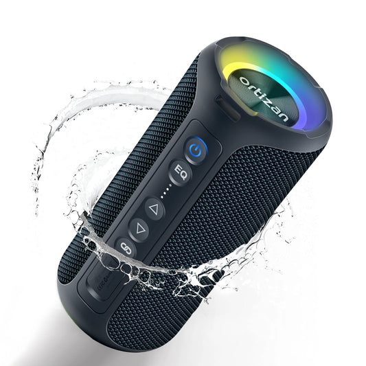 X8 Pro Bluetooth Speaker Portable with 40W Stereo Sound,Rich Bass,Ipx7 Waterproof, 30H Playtime, Mixed Color Lights,3 EQ