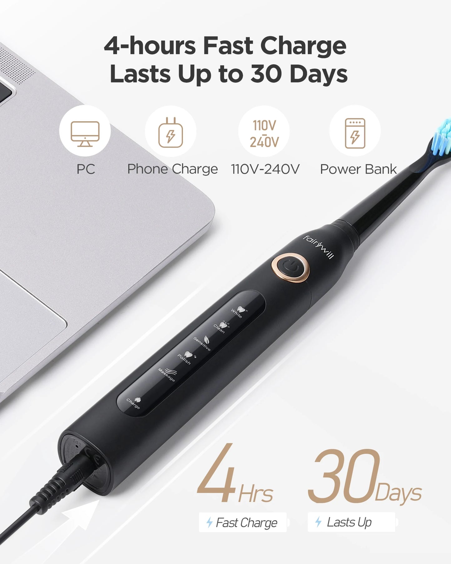 Water Dental Flosser Teeth Portable Cordless USB Oral Irrigator Cleaner IPX7 Waterproof Electric Toothbrush Set Home