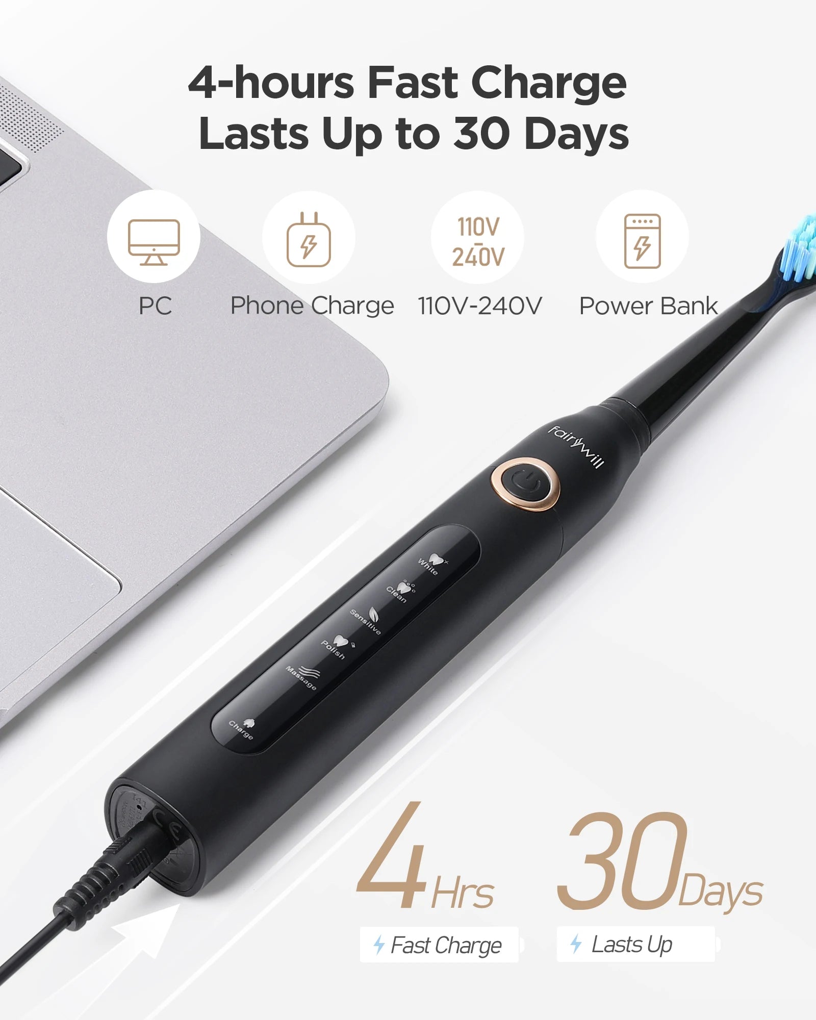 Water Dental Flosser Teeth Portable Cordless USB Oral Irrigator Cleaner IPX7 Waterproof Electric Toothbrush Set Home