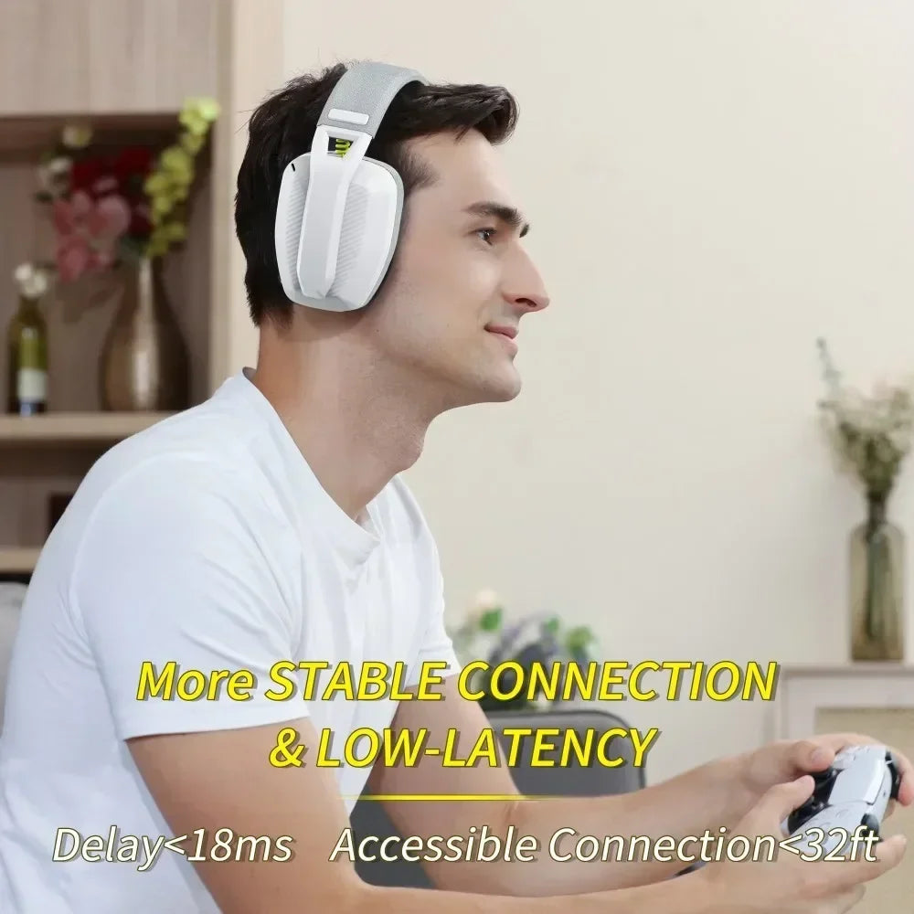 BW06 2.4Ghz Bluetooth Headsets Gamer with Mic Wireless Gaming Headphone with Microphone for PS5 PS4 PC Mac Playstation