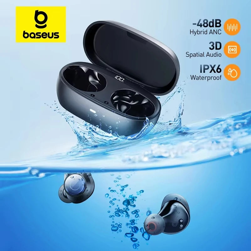 Bowie MA10 Pro ANC Wireless Earphones 48Db Hybrid ANC Bluetooth 5.3 Earbuds IPX6 Waterproof 4-Mics ENC Sports Headphones