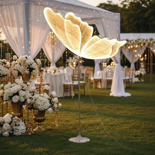 60/80/100Cm Wedding Butterfly Floor Lamp Creative Butterfly Ceiling Lamp Butterfly Hanging Decoration Prop for Wedding Christmas