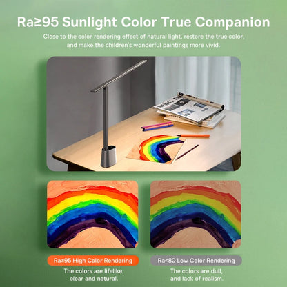 Desk Lamp 180° Foldable LED Table Lamp Rechargeable Auto Dimming Smart Eye Protection Study Reading Room Night Light Lamp