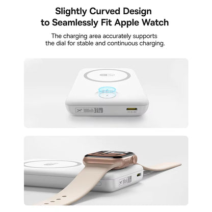 27W Magnetic Power Bank 10000Mah 15W Wireless Charging External Battery for Iphone Iwatch Airpods Samsung Xiaomi Poco