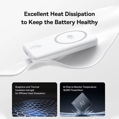 27W Magnetic Power Bank 10000Mah 15W Wireless Charging External Battery for Iphone Iwatch Airpods Samsung Xiaomi Poco