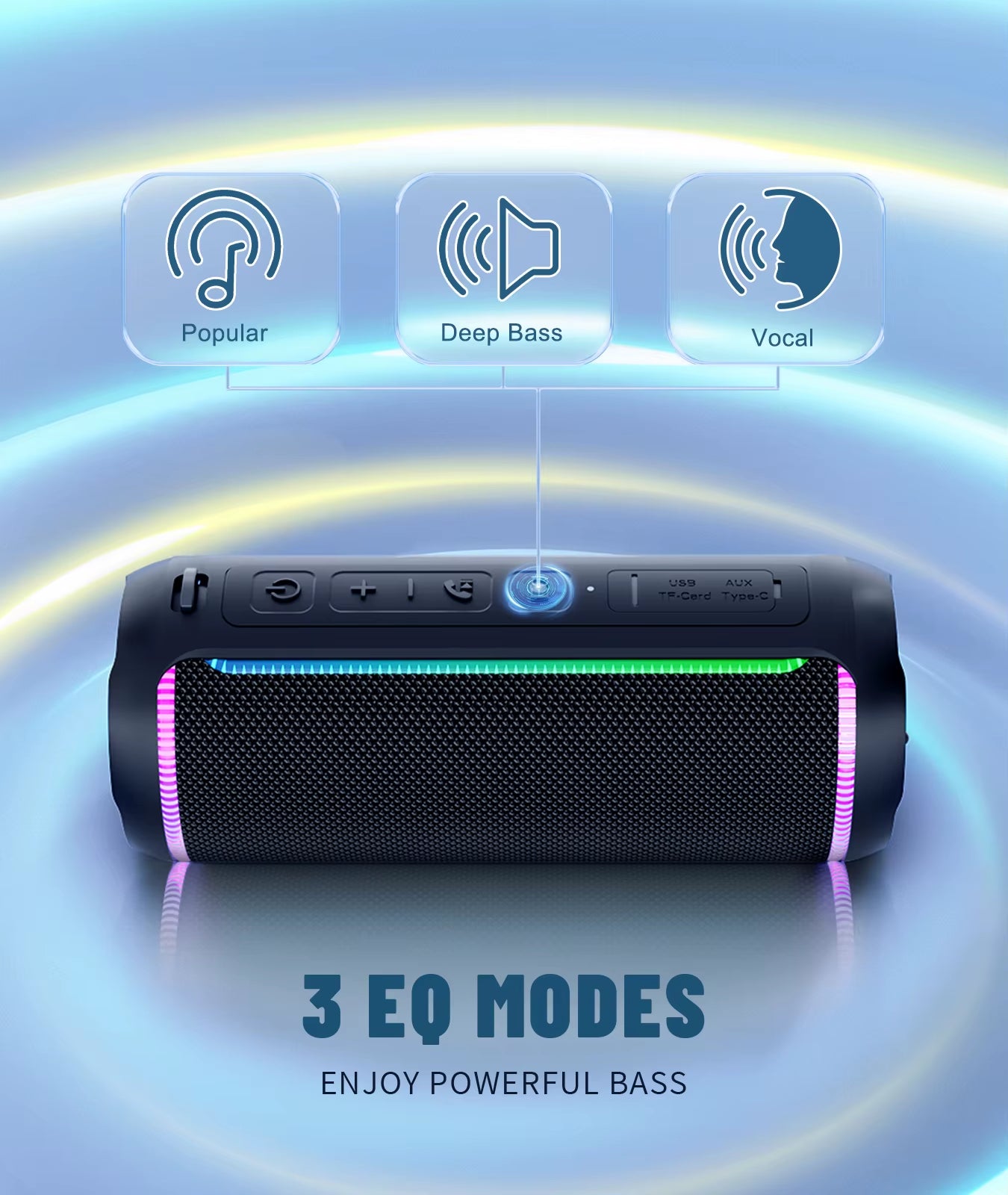 X30 Portable Bluetooth Speakers Bass Boost 40W Powerful Wireless IPX7 Waterproof Speaker with 6600Mah Battery USB/TF/AUX